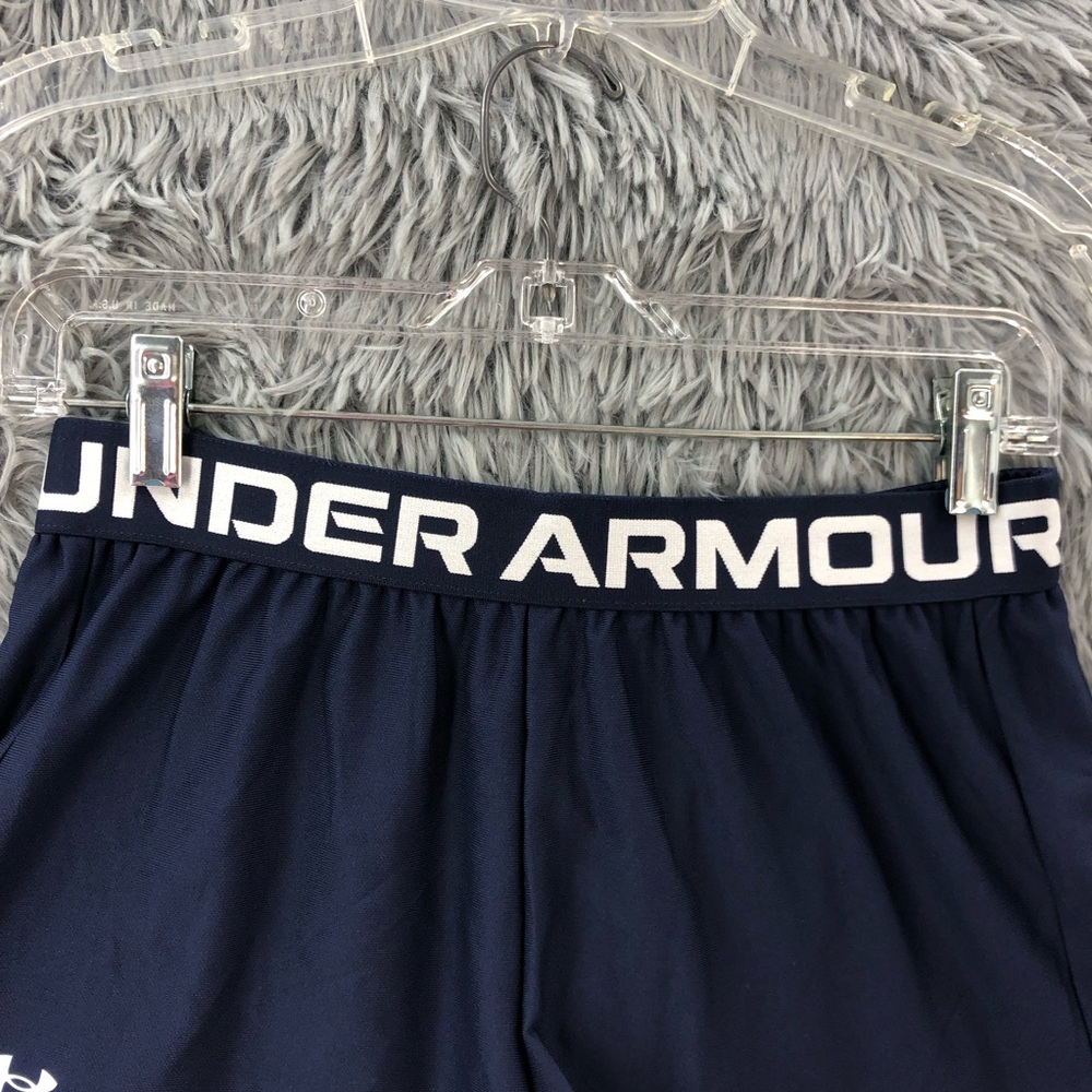 Under Armour Shorts Womens Small UA NWT Play Up 2.0 Loose Blue White Athletic - Picture 3 of 9